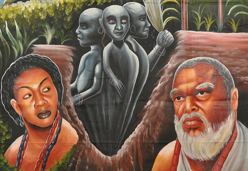 Odum Movie Poster - Authentic Hand-Painted Ghana Art - close-up