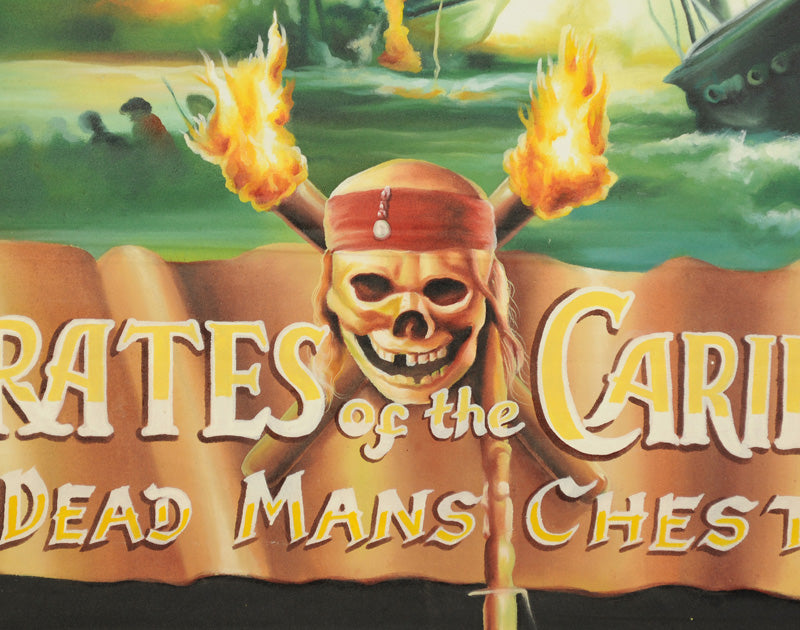 Pirates Caribbean: Dead Man'S Chest - Ghana Hand-Painted Movie Poster - angled shot