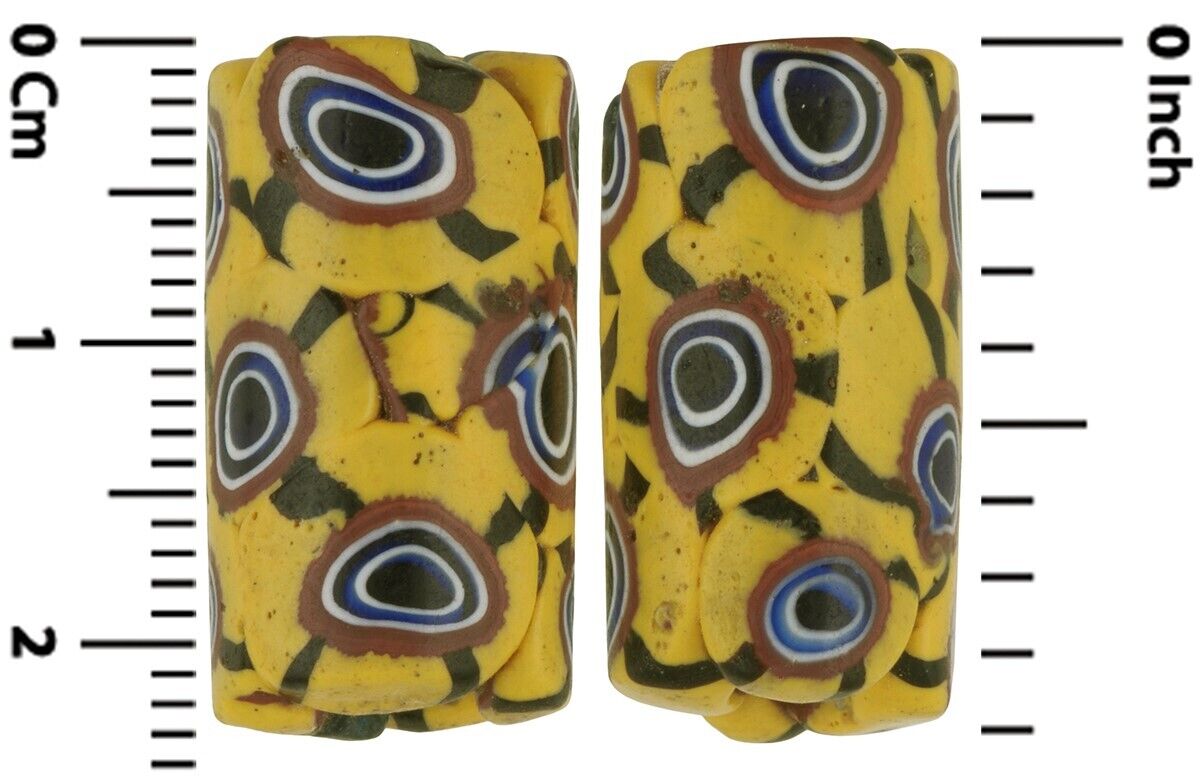 African trade antique millefiori Venetian glass beads Murano mosaic Ghana