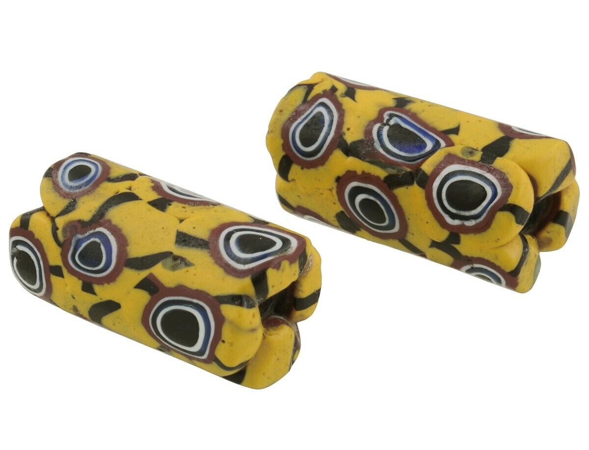 African trade antique millefiori Venetian glass beads Murano mosaic Ghana