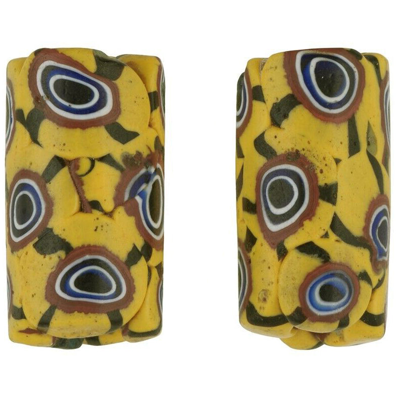 African trade antique millefiori Venetian glass beads Murano mosaic Ghana