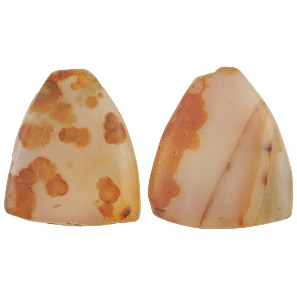 Antique Carnelian & Agate Trade Beads from Cambay – 31–32 mm Pendants