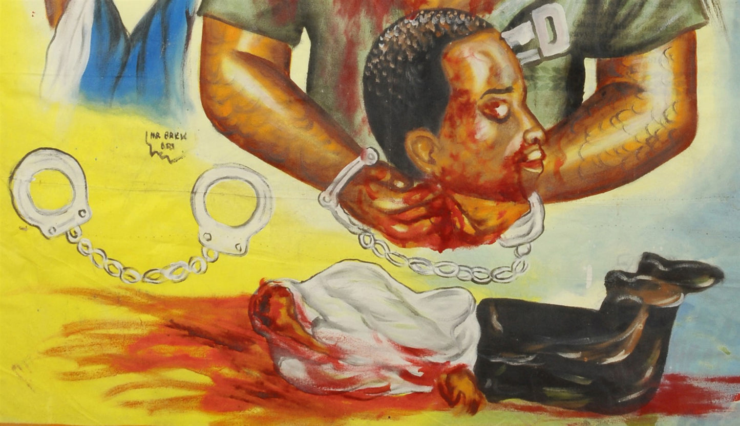 Rituals African Movie Poster - Ghana Hand-Painted Art - close-up