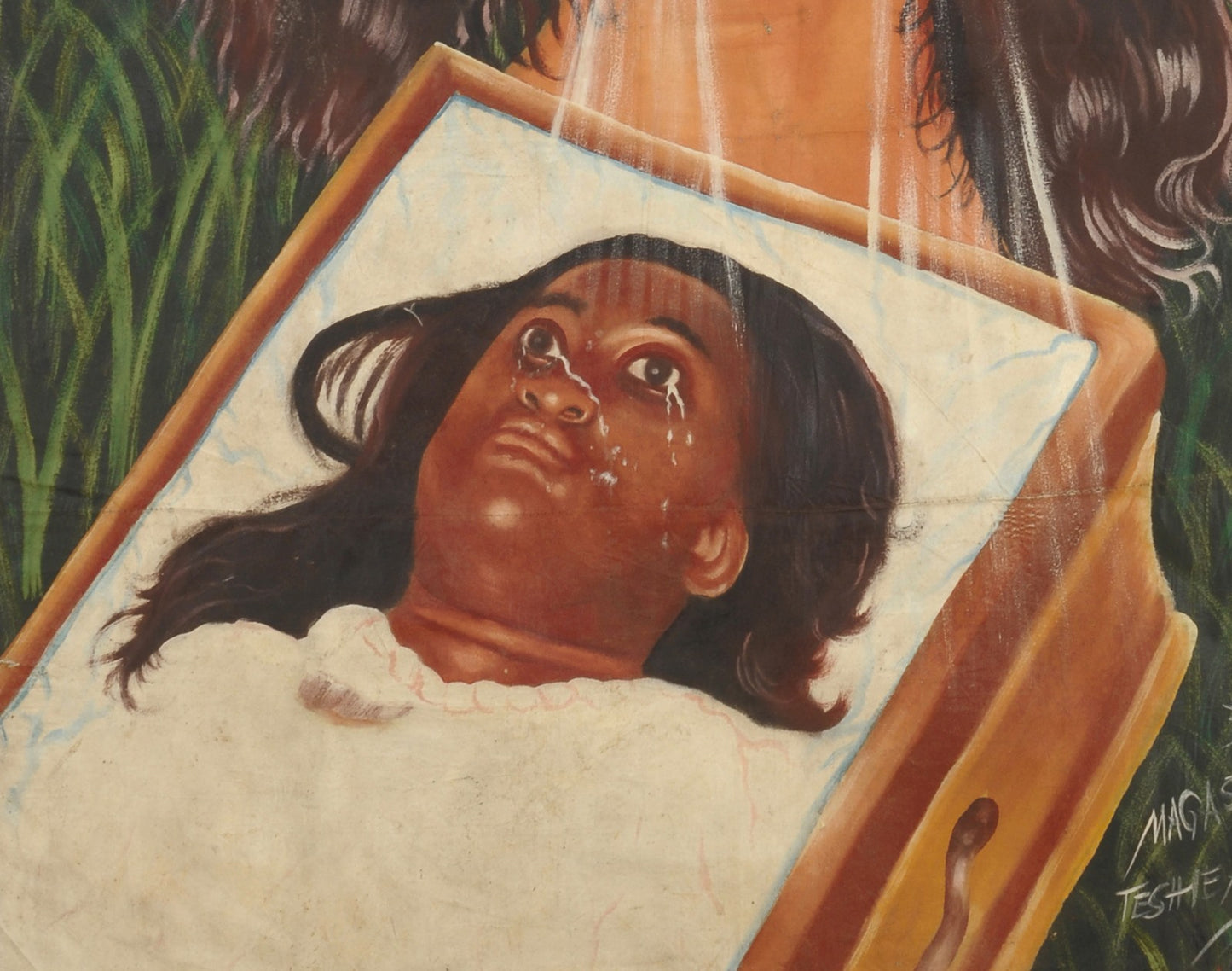 Samadora Movie Poster - Authentic Hand-Painted Ghanaian Art - zoomed-in detail