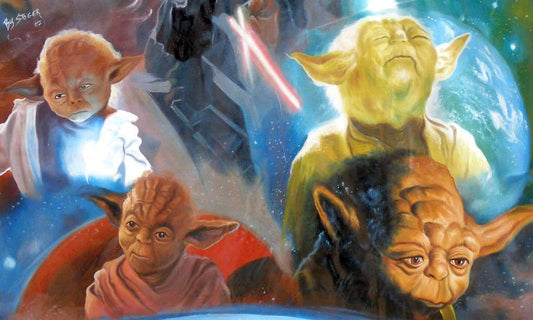 Hand-Painted Star Wars Movie Poster From Ghana | Unique African Art - alternate view