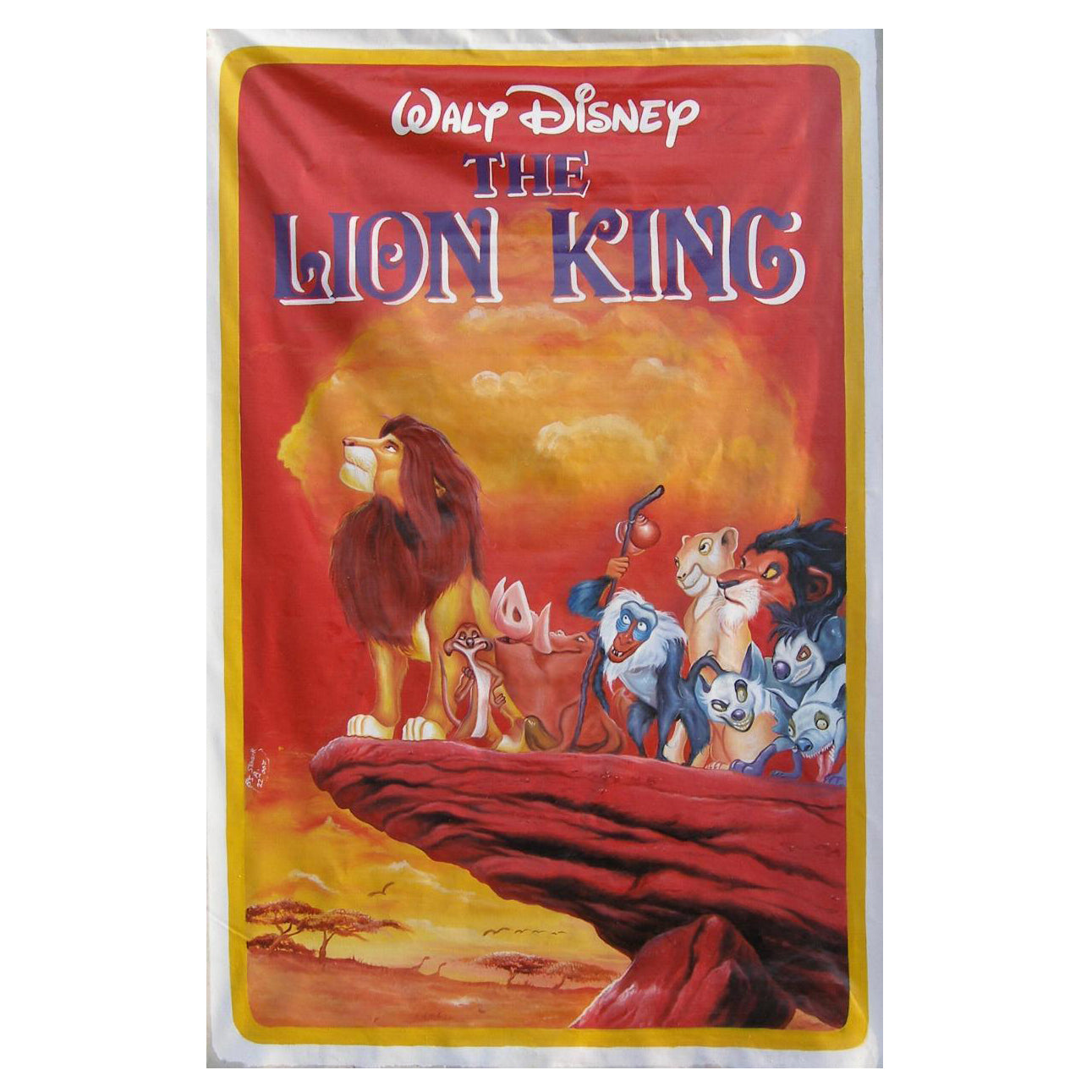 Unique Hand-Painted "The Lion King" Movie Poster From Ghana