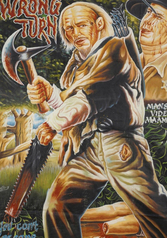 Authentic Wrong Turn Movie Poster - Hand Painted In Ghana - alternate view