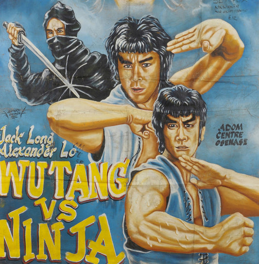 Hand-Painted Wu Tang Vs Ninja Movie Poster - African Cinema Art - alternate view