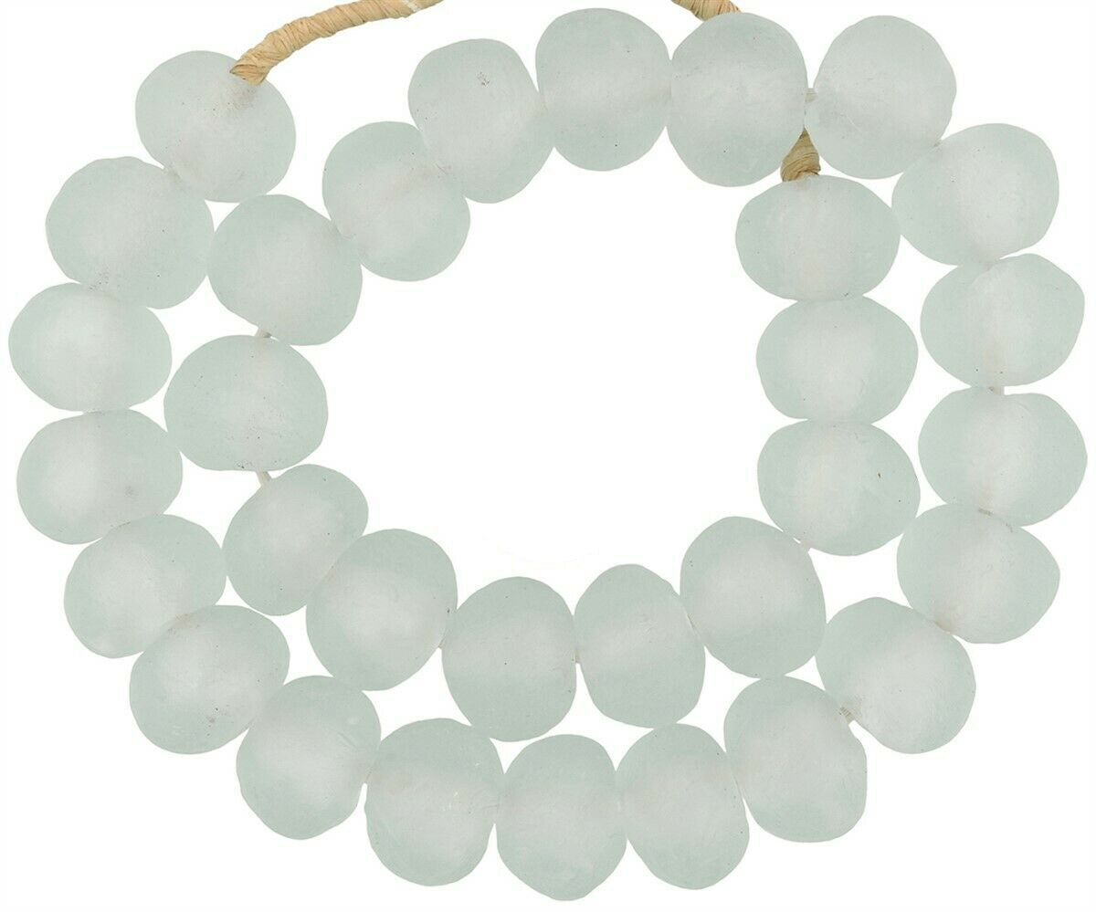 X-Large Translucent Krobo Glass Beads - African Trade Beads