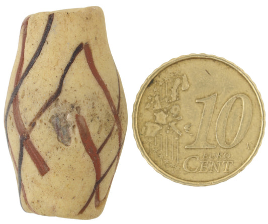 Rare Old Akoso Powder Glass Bead 30 × 18 mm – Vintage Ghana Trade Bead