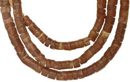 Medium Ghana Bauxite Beads - African Trade Beads Strand - alternate view
