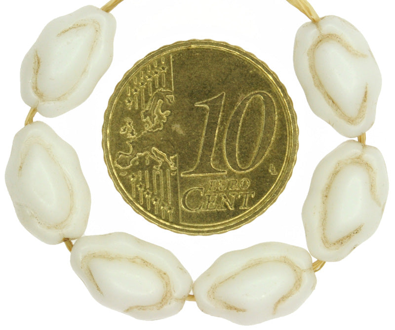 Vintage Cowry Shell Czech Bohemian Glass African Trade Beads - alternate view