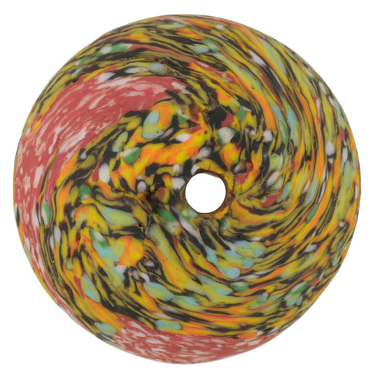 Large Bicone African Trade Bead - Recycled Ghana Glass Bead - alternate view