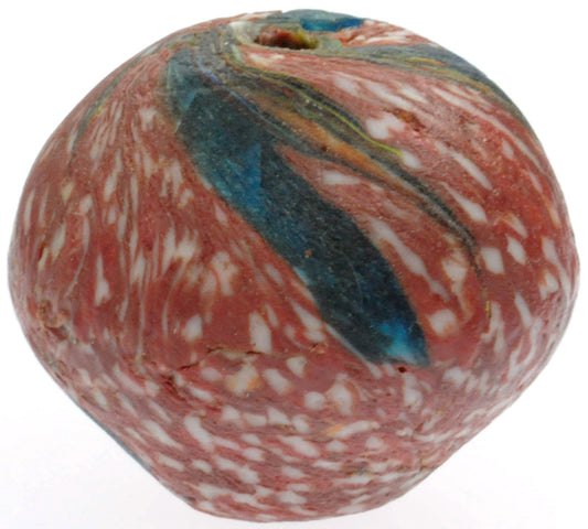 Large African Bicone Trade Beads - Recycled Ghana Glass Beads - alternate view