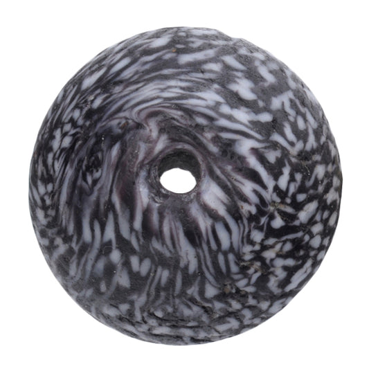 Large African Trade Beads - Recycled Glass Krobo Bicone From Ghana - alternate view