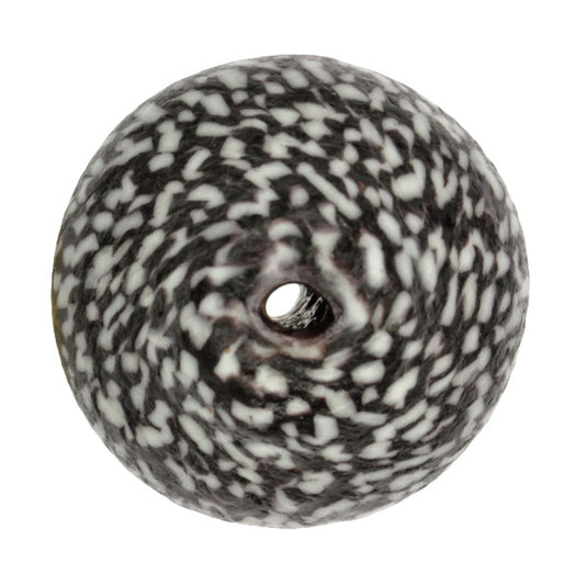 Large Bicone African Trade Bead - Recycled Ghana Glass Bead - angled shot