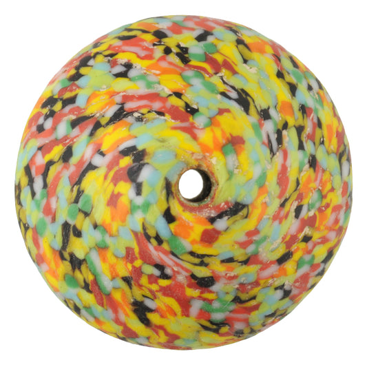 Large Bicone Recycled Glass Bead | African Trade Beads Ghana - alternate view
