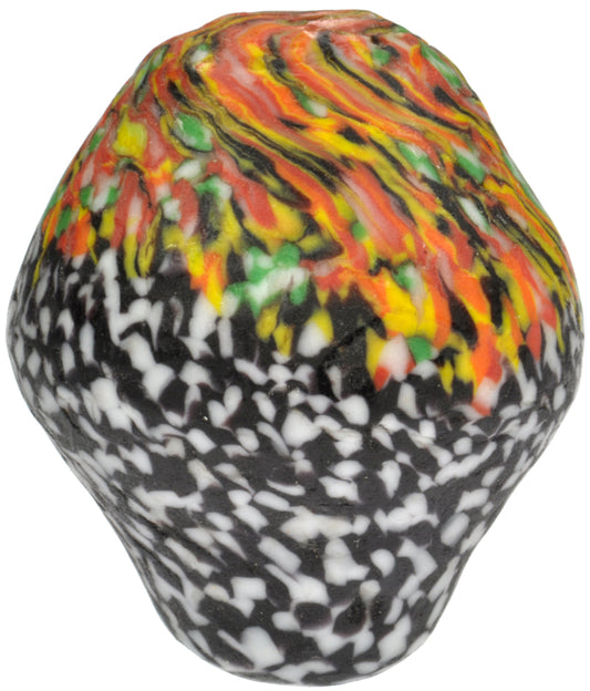 Large Bicone African Trade Bead - Recycled Glass, Handcrafted In Ghana - alternate view