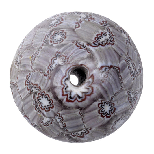 Large Bicone Recycled Glass Bead – African Trade Bead from Ghana