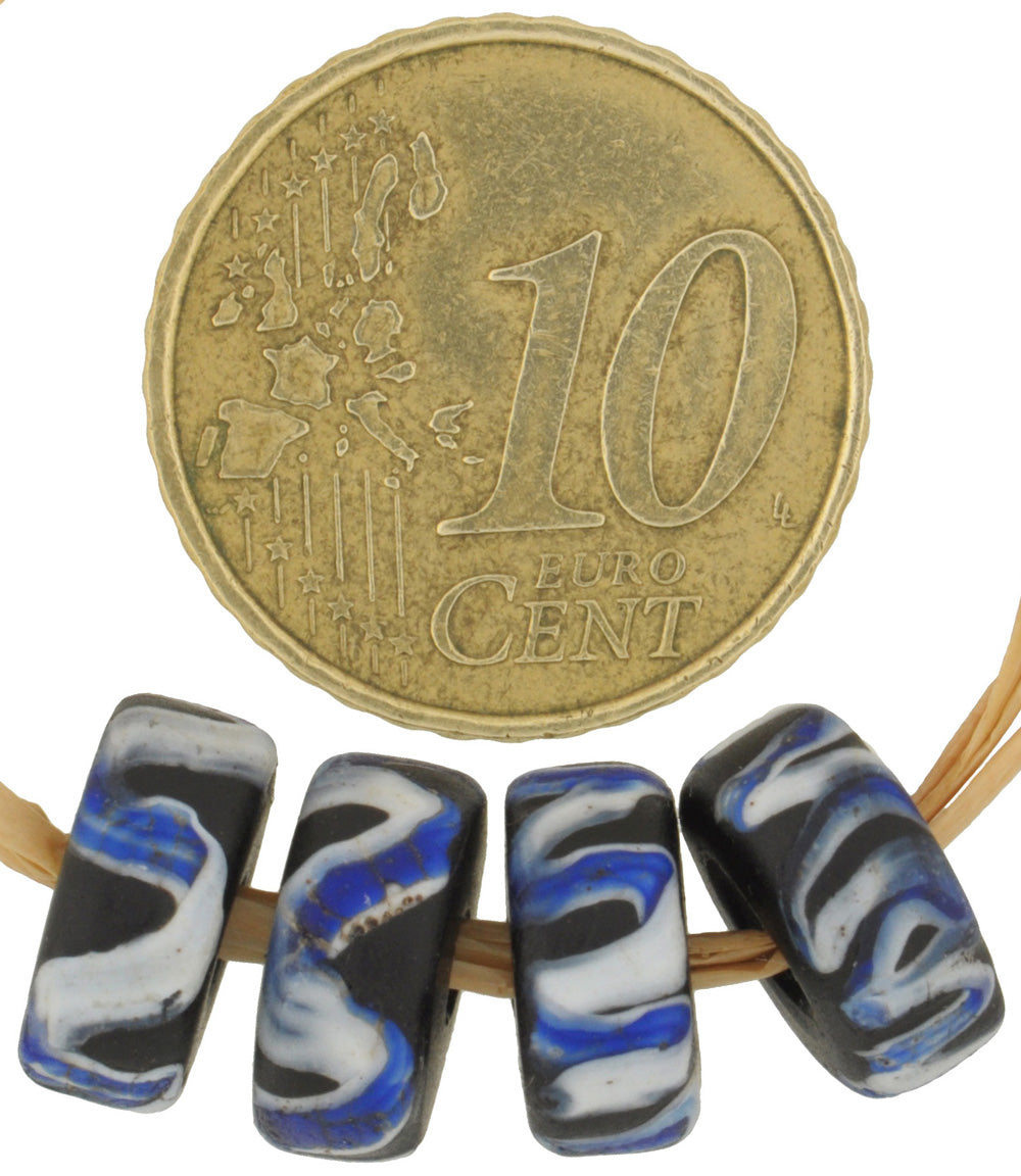 Rare Antique Venetian Fancy Wound Glass African Trade Beads 10-11Mm - alternate view