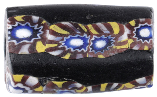 Antique Large Venetian Millefiori Mosaic Glass Trade Bead - African Trade - alternate view