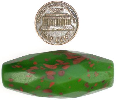 Large Vintage Bohemian Faceted Glass Trade Bead - Early 1900S - alternate view