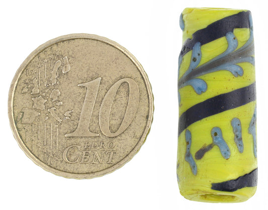 Beautiful Rare Antique Floral Venetian Lampwork Glass Trade Bead - 26Mm - alternate view