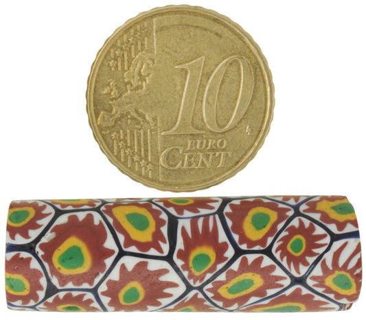 Rare Antique Large Millefiori Venetian Mosaic Glass African Trade Bead - alternate view