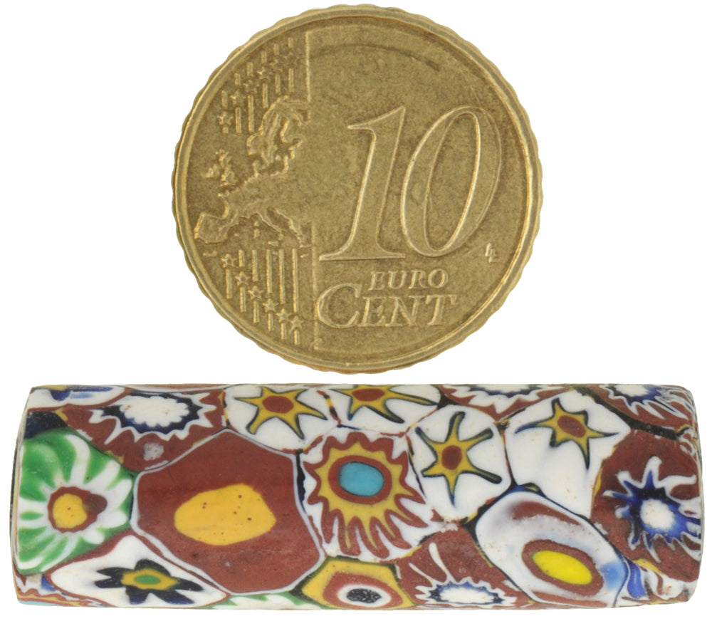 Rare Large Antique Multimurrine Venetian Millefiori Mosaic African Trade Bead - alternate view