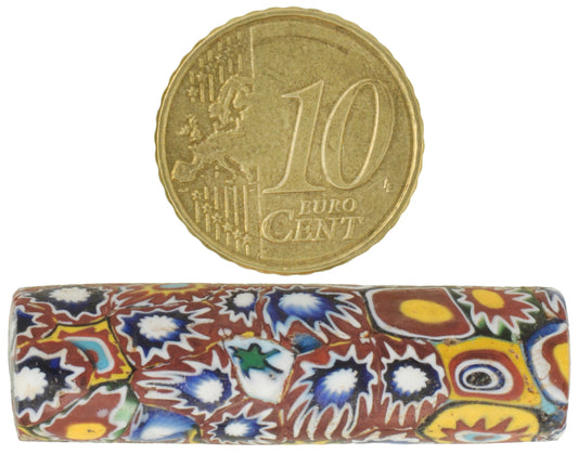 Rare Antique Large Multimurrine Millefiori Venetian African Trade Bead, 40Mm - alternate view