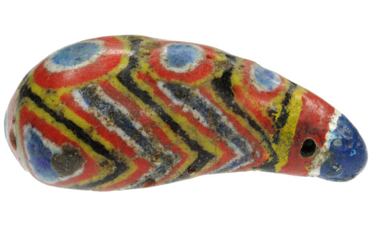 Large Old Polychrome Kiffa African Glass Trade Bead 25Mm - alternate view