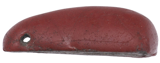 Rare Large Old Red Kiffa Glass Bead - African Trade Bead - alternate view