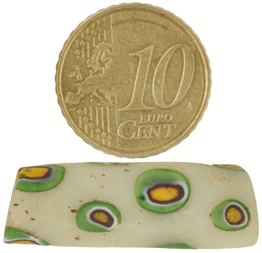 Rare Antique Large Millefiori Venetian Mosaic African Trade Bead, 31Mm - alternate view