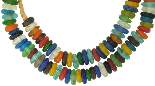 Colorful Imitation Dutch Annular Glass Trade Beads, Ghana - alternate view