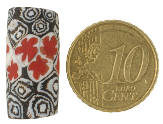 Antique Venetian Millefiori Mosaic Glass Trade Bead, 23X11Mm - alternate view