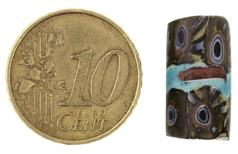 Beautiful Old Banded Antique Millefiori Venetian African Trade Bead - alternate view