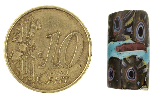 Beautiful Old Banded Antique Millefiori Venetian African Trade Bead - alternate view