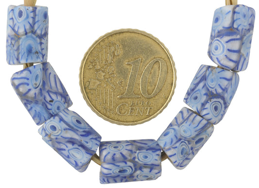 Rare Antique Venetian Millefiori Mosaic Glass Trade Beads - 11-13Mm - alternate view