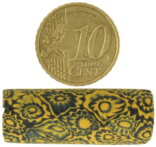 Antique Rare Venetian Millefiori Mosaic Glass Trade Bead 34X13Mm - alternate view