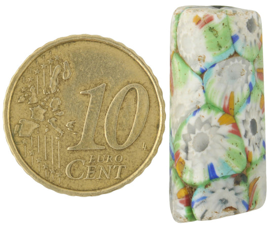 Rare Large Antique Venetian Millefiori Mosaic African Trade Bead - alternate view