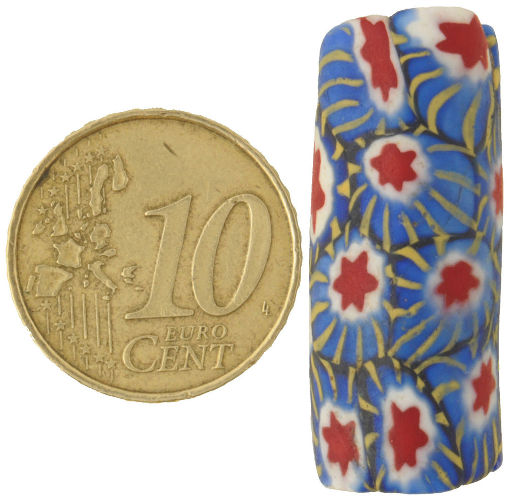 Rare Antique Large Millefiori Venetian Mosaic Glass Trade Bead - African Trade - alternate view