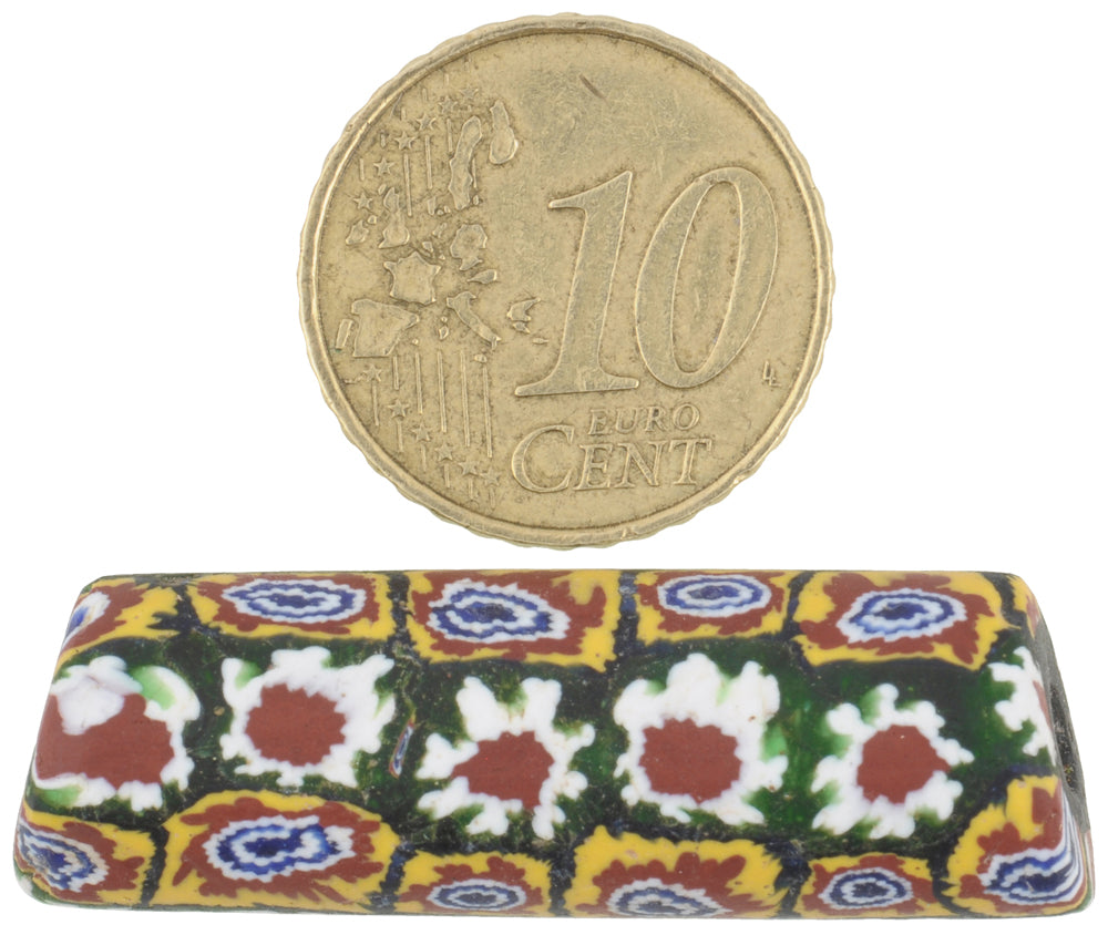 Antique Large Venetian Millefiori Mosaic Glass Trade Bead, African Trade - alternate view