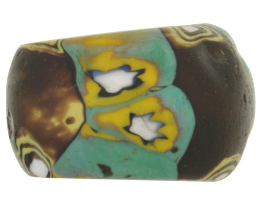 Rare Antique Large Venetian Millefiori Mosaic Glass Trade Bead, 18Mm - alternate view