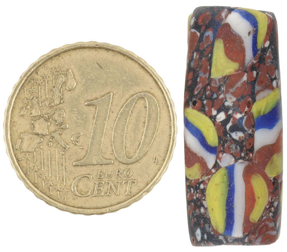 Rare Large Antique Millefiori Mosaic Venetian Trade Bead, African Origin - alternate view
