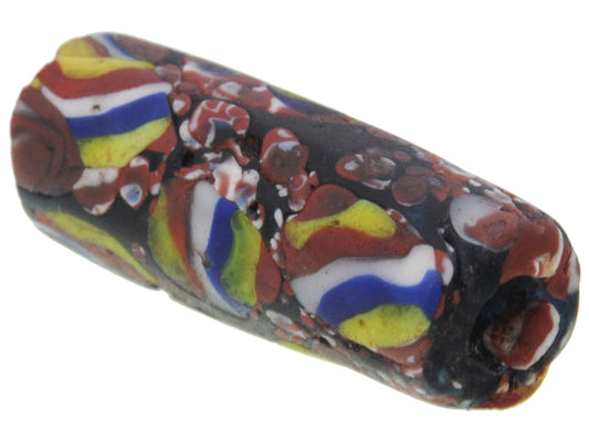 Rare Antique Large Venetian Millefiori Mosaic Glass Trade Bead - African Trade Beads - alternate view