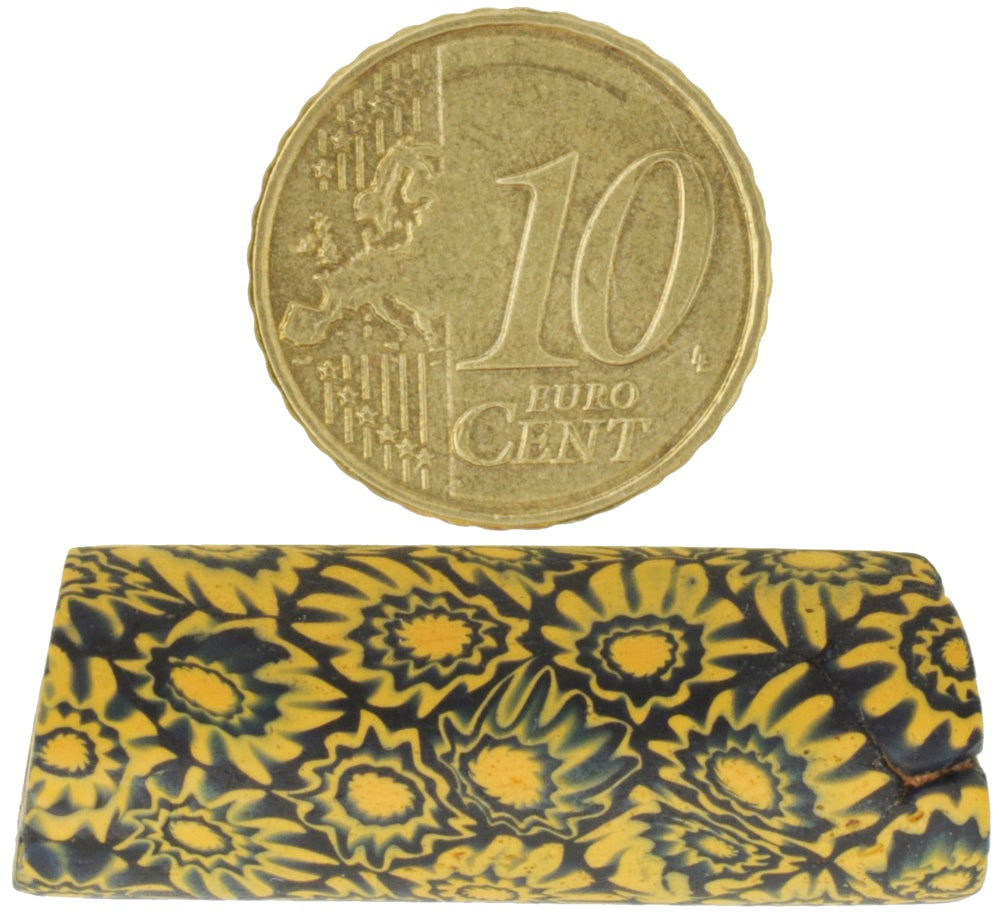 Rare Antique Venetian Millefiori Mosaic Glass Trade Bead - 35X13Mm - alternate view