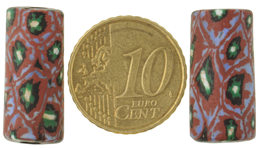 Rare Large Antique Millefiori Venetian Mosaic Beads - African Trade Beads - alternate view