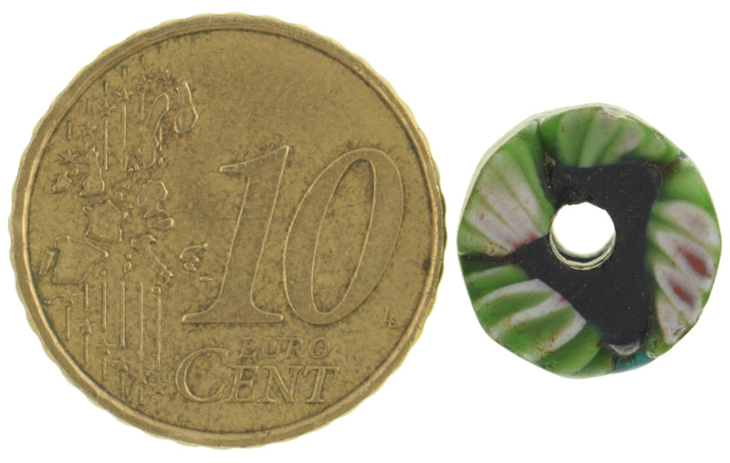 Rare Antique Millefiori Venetian Mosaic Glass Trade Bead - 12Mm - alternate view