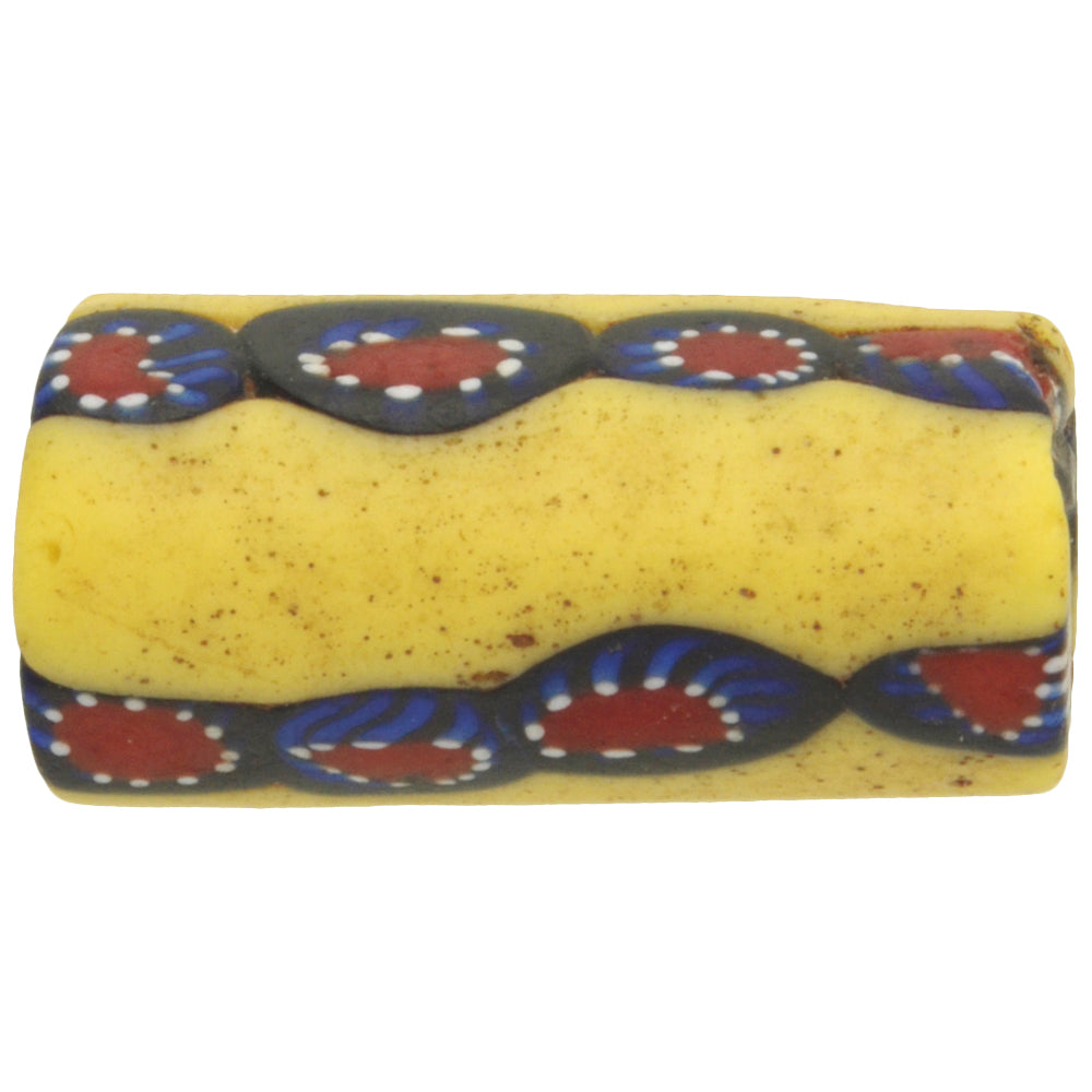 Rare Large Antique Venetian Millefiori Mosaic Trade Bead - 26X13Mm