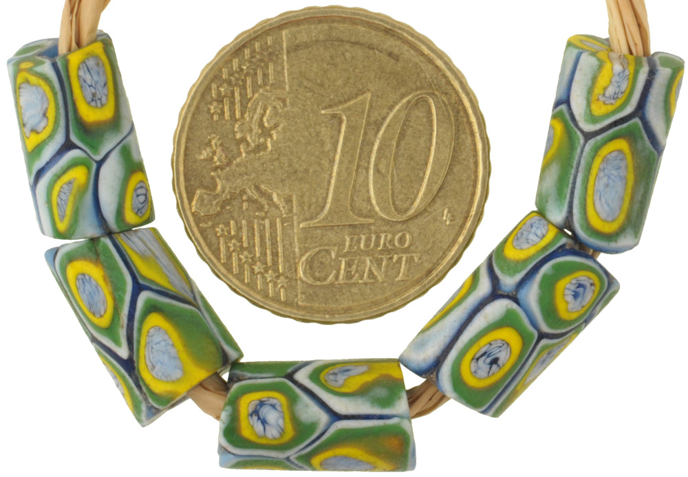 Antique Venetian Millefiori Mosaic Glass Trade Beads - 12Mm - alternate view